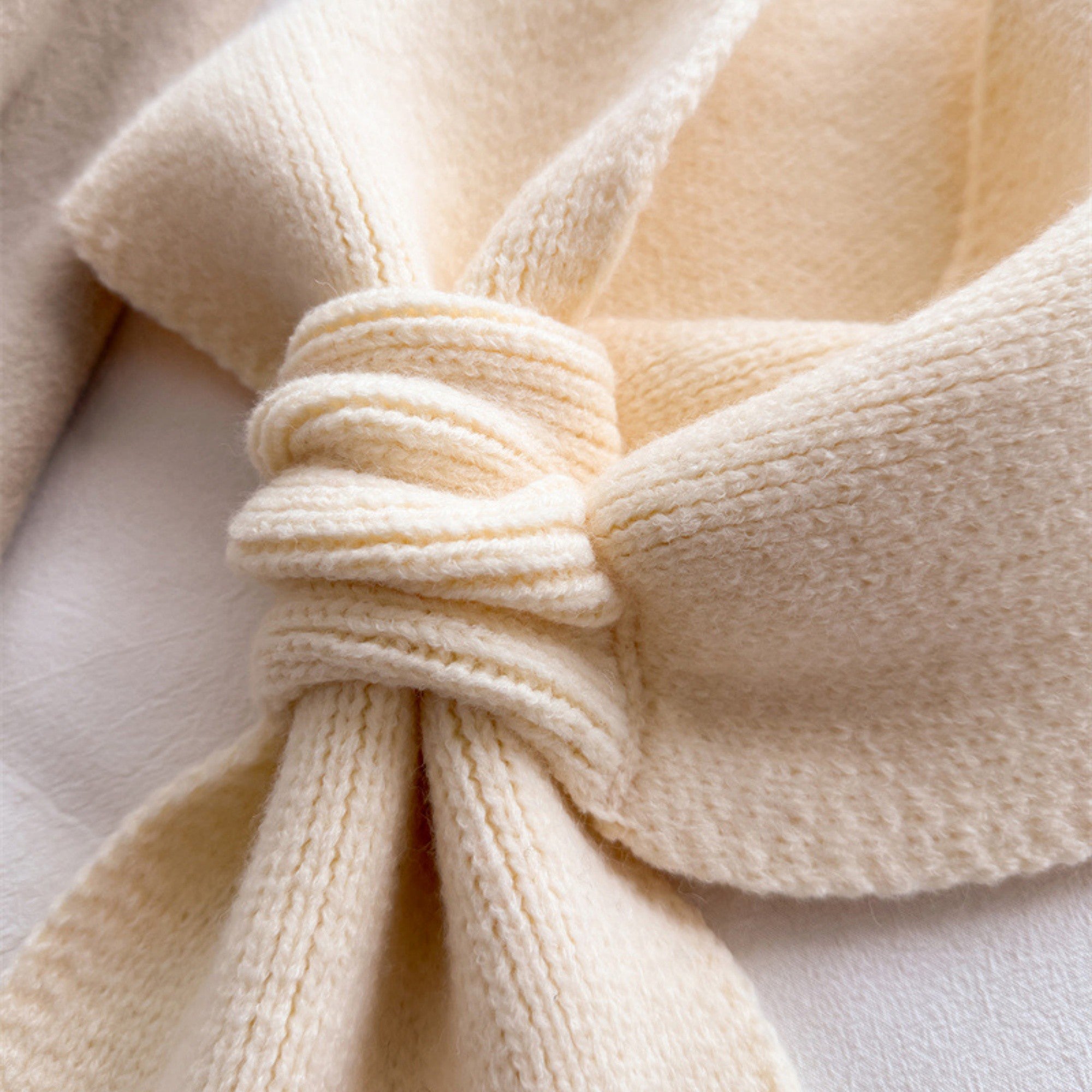 Anna-Kaci Women's Soft Knit Scarf with Pull-Through Loop Design, Cozy Textured Fabric and Easy Draped Styling for Everyday Wear 29.5x7in