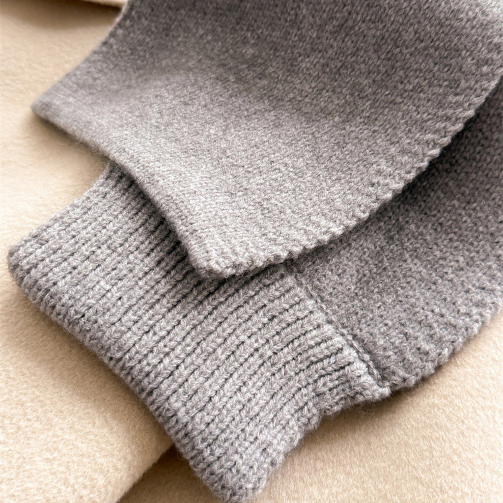 Anna-Kaci Women's Soft Knit Scarf with Pull-Through Loop Design, Cozy Textured Fabric and Easy Draped Styling for Everyday Wear 29.5x7in