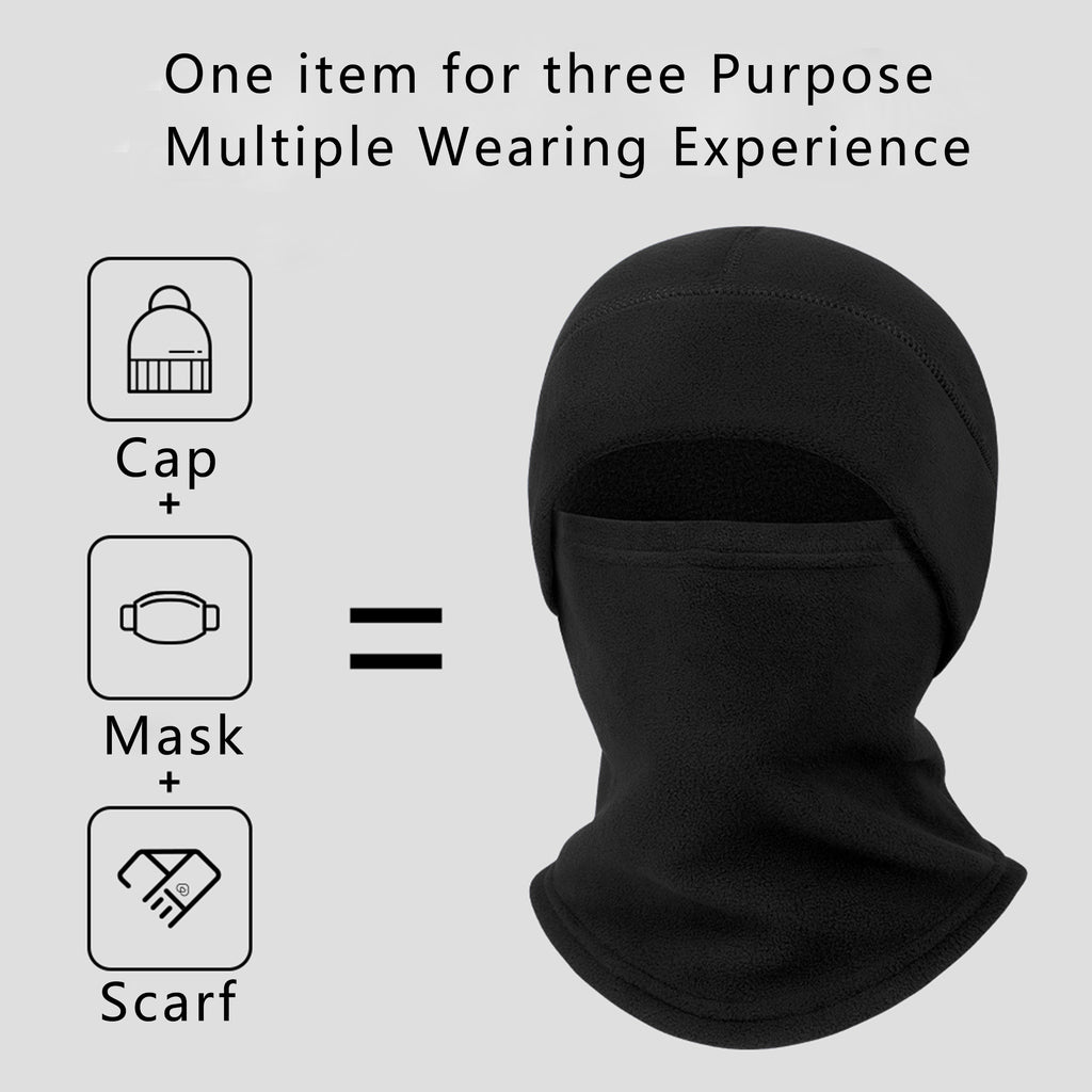 Anna-Kaci Winter Neck Warmer Gaiter Fleece Beanie Skull Cap Set Windproof Face Cover Unisex Cold Weather Outdoor Gear