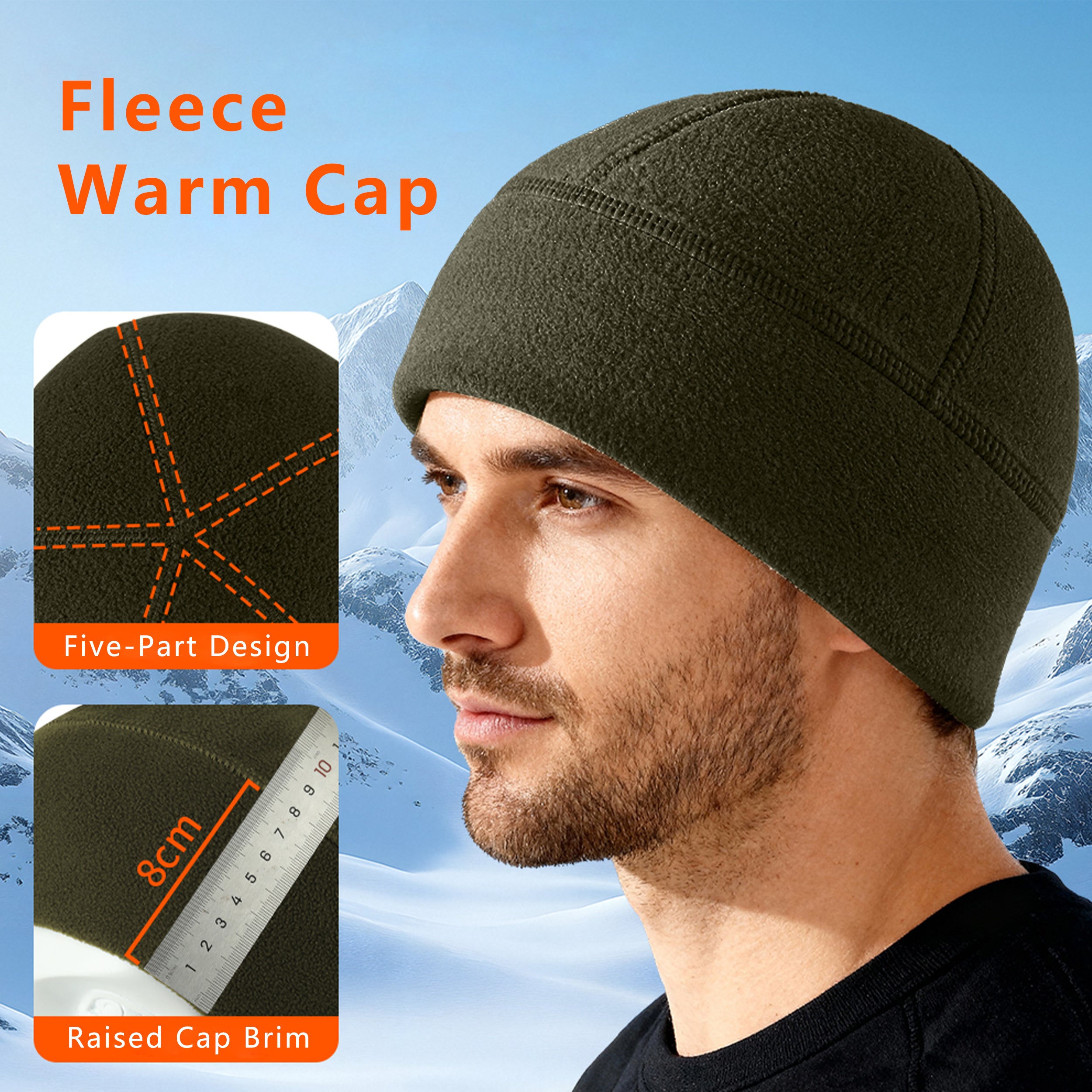 Anna-Kaci Winter Neck Warmer Gaiter Fleece Beanie Skull Cap Set Windproof Face Cover Unisex Cold Weather Outdoor Gear