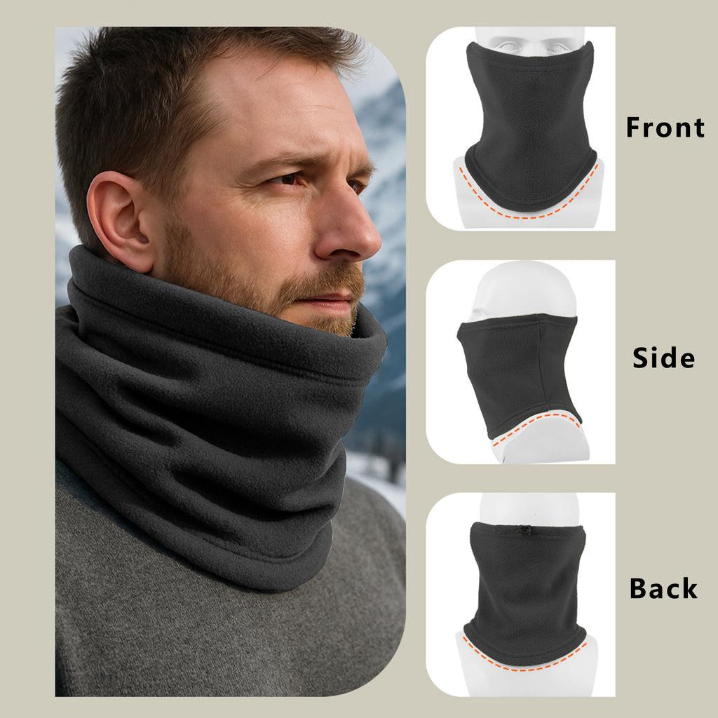 Anna-Kaci Winter Neck Warmer Gaiter Fleece Beanie Skull Cap Set Windproof Face Cover Unisex Cold Weather Outdoor Gear