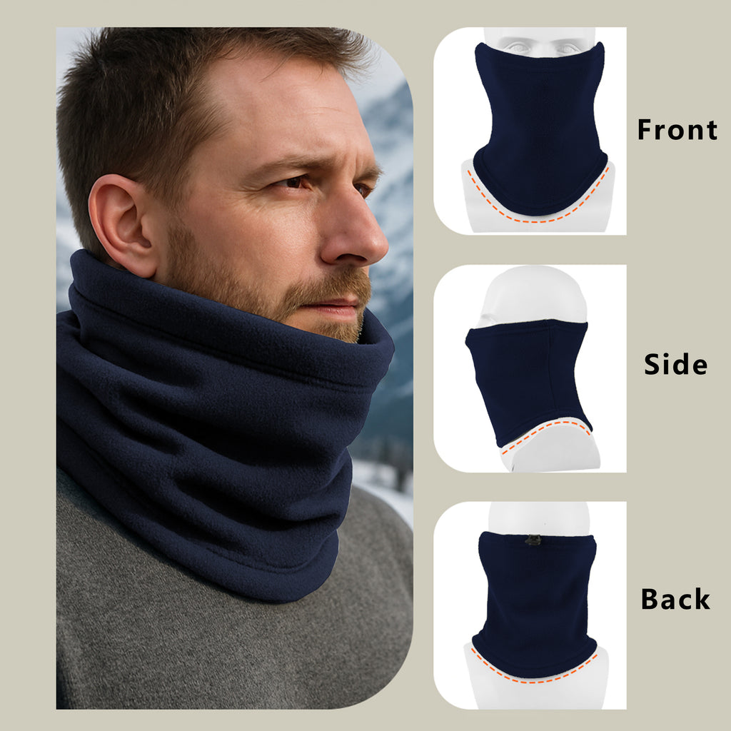 Anna-Kaci Winter Neck Warmer Gaiter Fleece Beanie Skull Cap Set Windproof Face Cover Unisex Cold Weather Outdoor Gear