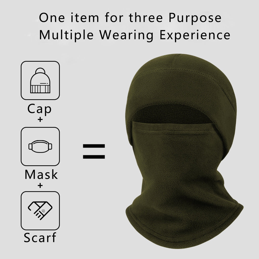Anna-Kaci Winter Neck Warmer Gaiter Fleece Beanie Skull Cap Set Windproof Face Cover Unisex Cold Weather Outdoor Gear
