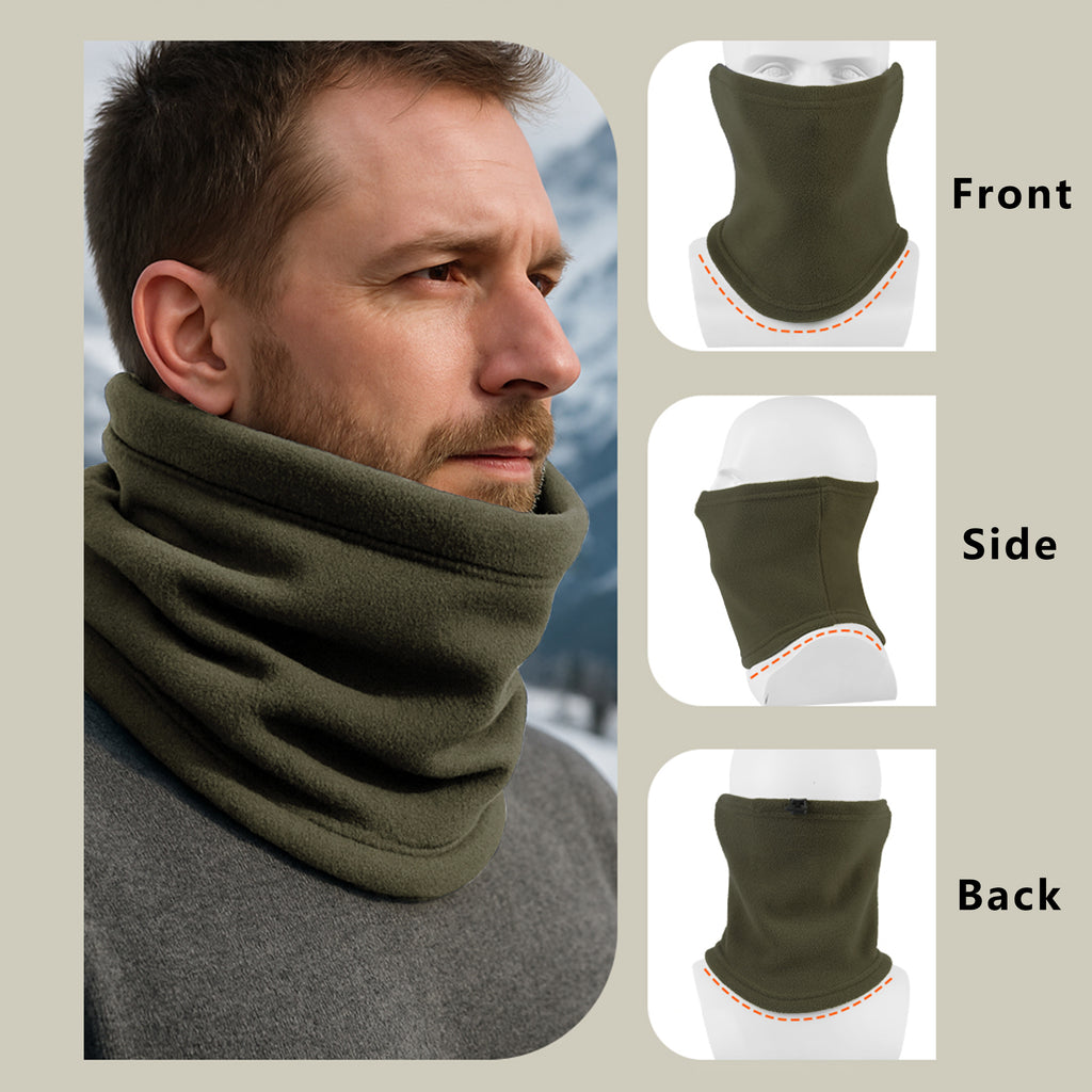 Anna-Kaci Winter Neck Warmer Gaiter Fleece Beanie Skull Cap Set Windproof Face Cover Unisex Cold Weather Outdoor Gear