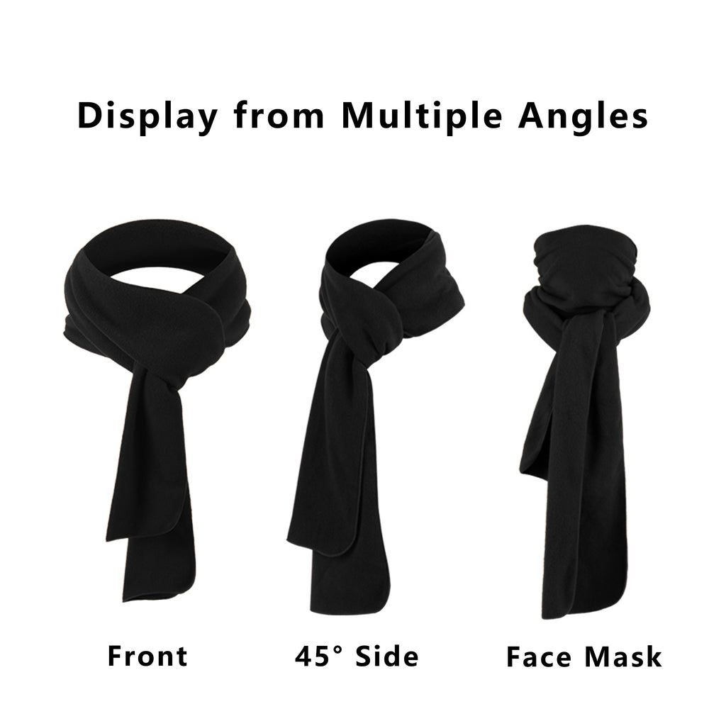 Anna-Kaci Winter Scarf Fleece Neck Warmer Solid Soft Windproof Lightweight Cold Weather Outdoor Gear for Women and Men