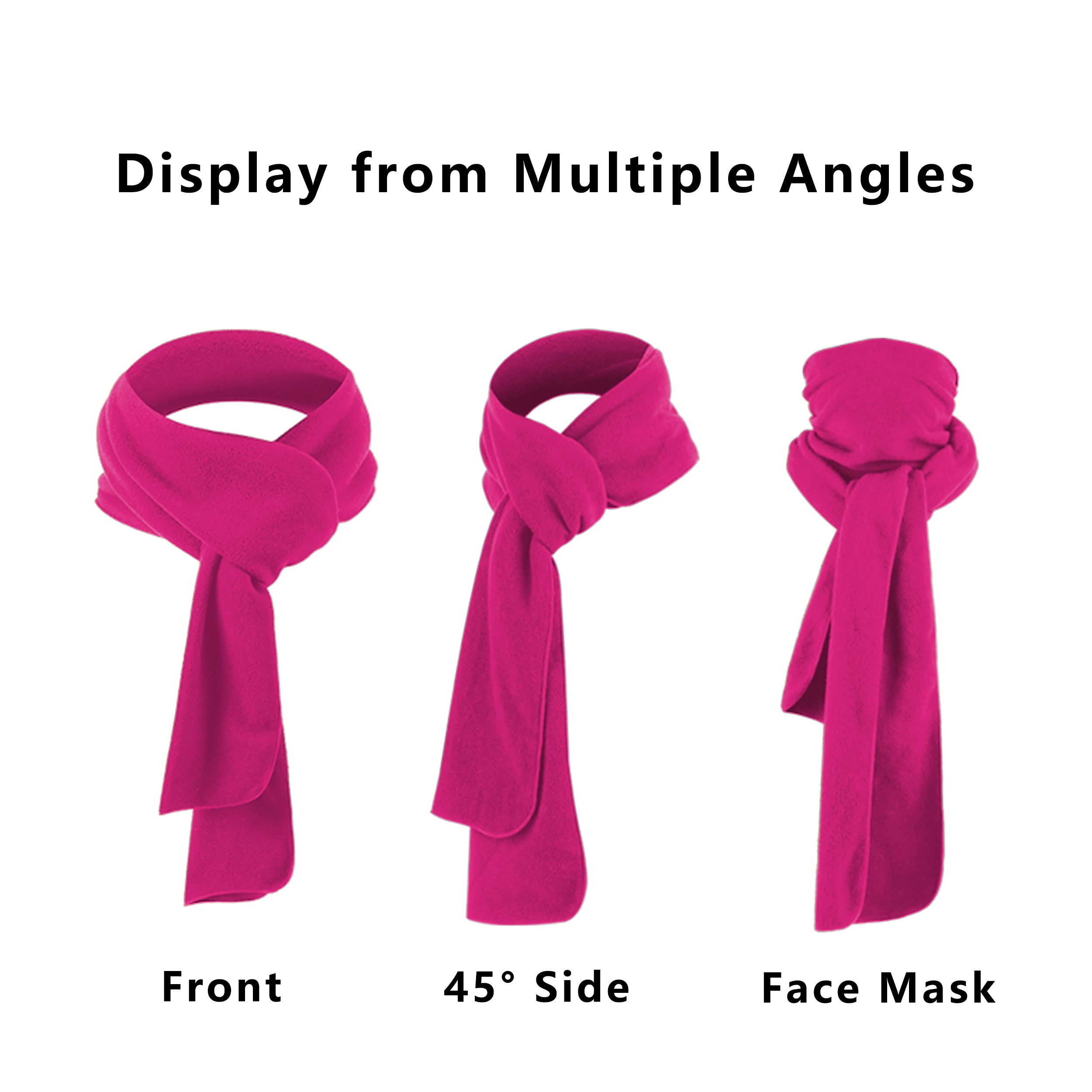 Anna-Kaci Winter Scarf Fleece Neck Warmer Solid Soft Windproof Lightweight Cold Weather Outdoor Gear for Women and Men