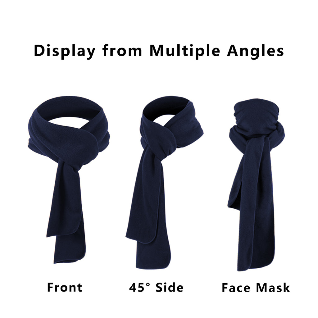 Anna-Kaci Winter Scarf Fleece Neck Warmer Solid Soft Windproof Lightweight Cold Weather Outdoor Gear for Women and Men