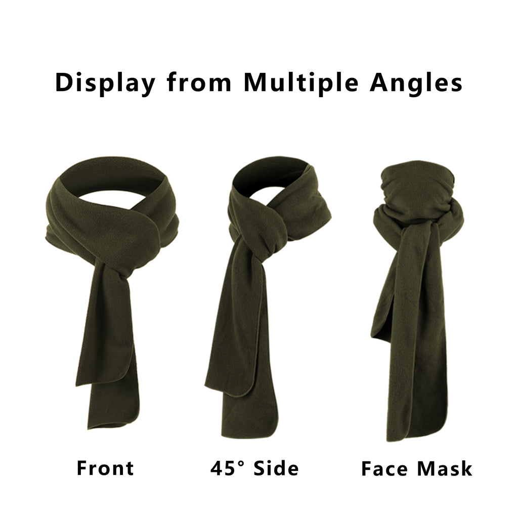 Anna-Kaci Winter Scarf Fleece Neck Warmer Solid Soft Windproof Lightweight Cold Weather Outdoor Gear for Women and Men