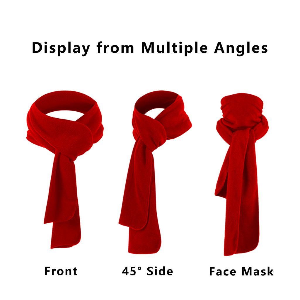 Anna-Kaci Winter Scarf Fleece Neck Warmer Solid Soft Windproof Lightweight Cold Weather Outdoor Gear for Women and Men