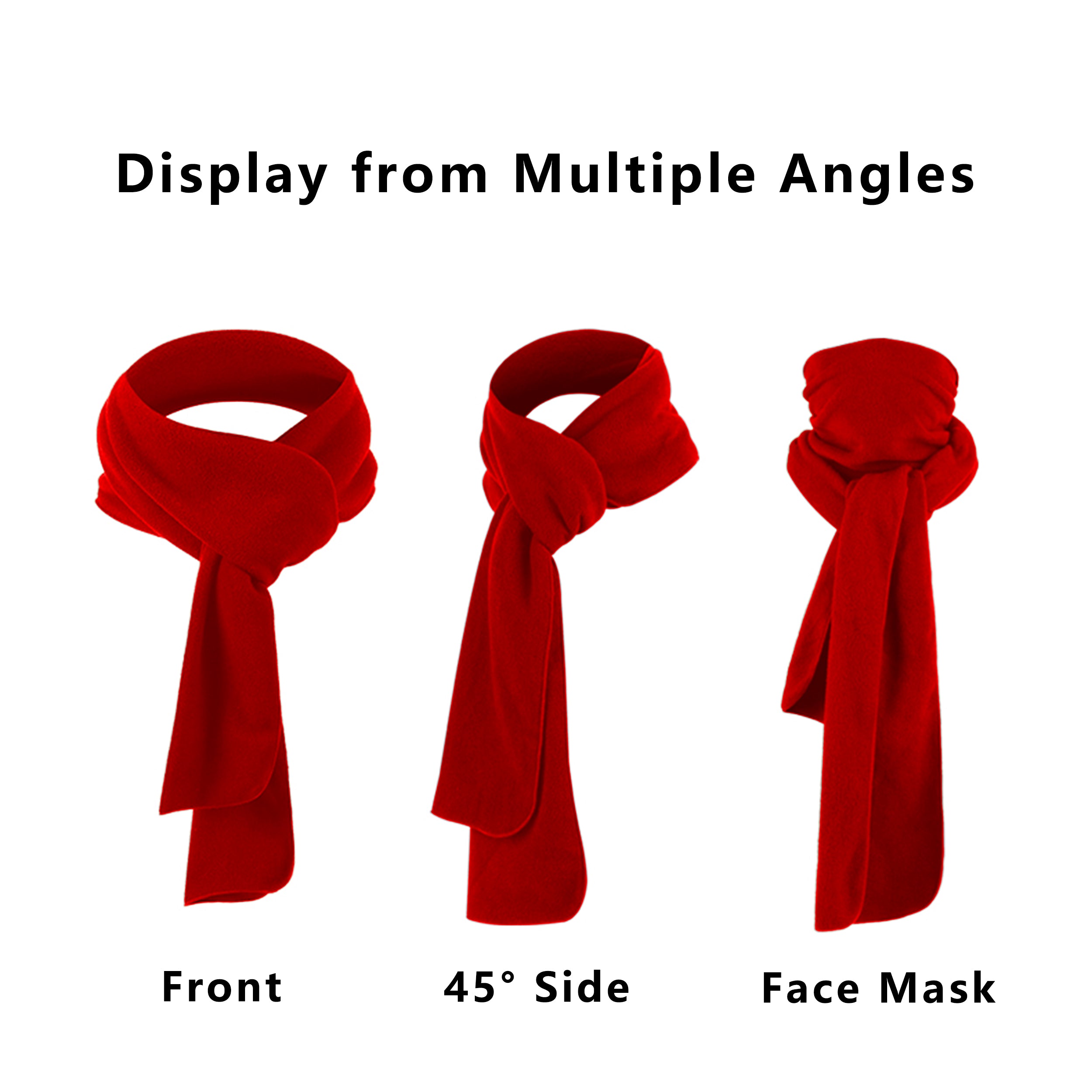 Anna-Kaci Winter Scarf Fleece Neck Warmer Solid Soft Windproof Lightweight Cold Weather Outdoor Gear for Women and Men