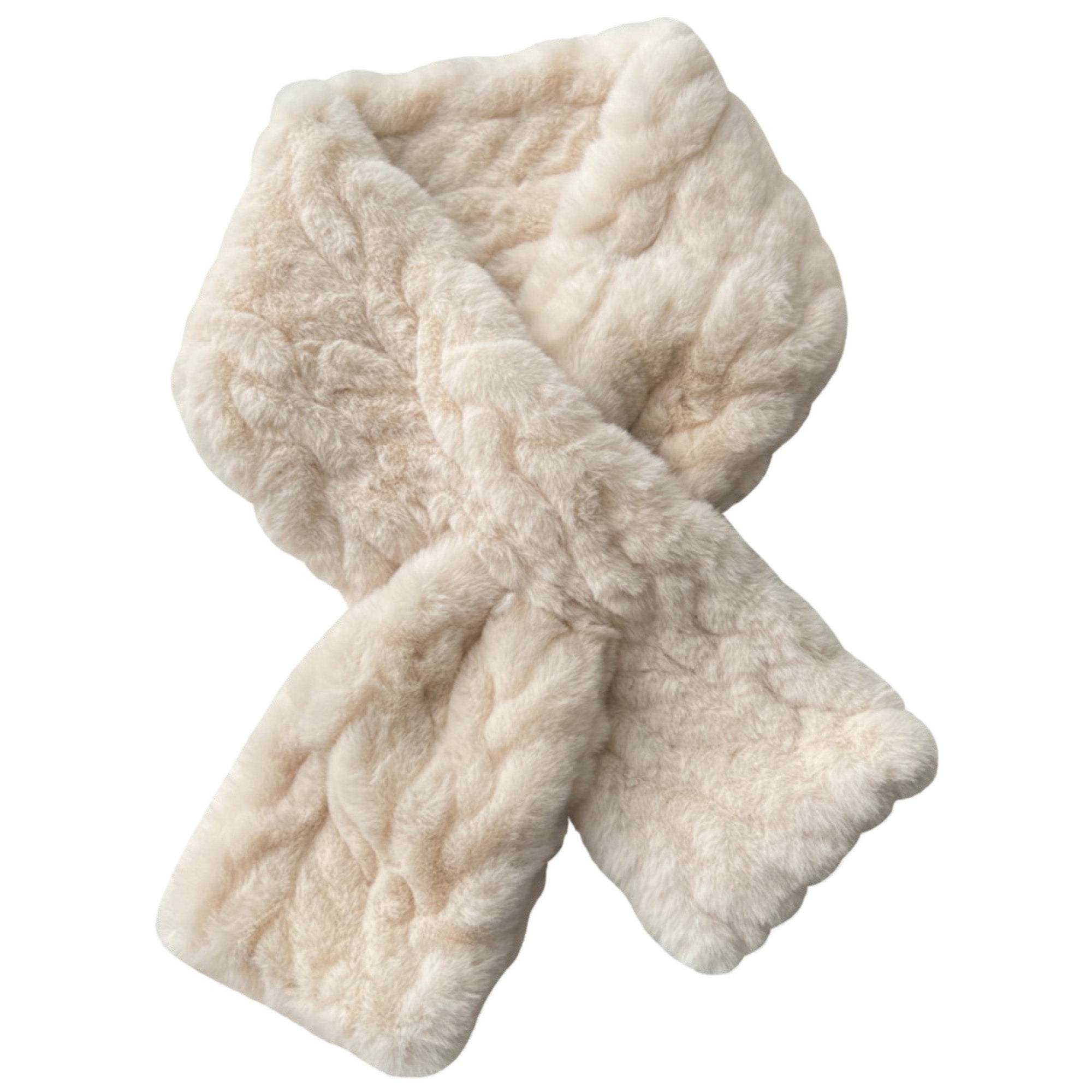 Anna-Kaci Soft Plush Faux Fur Scarf with Cozy Slip Through Design 31.5¡Á5 Inches