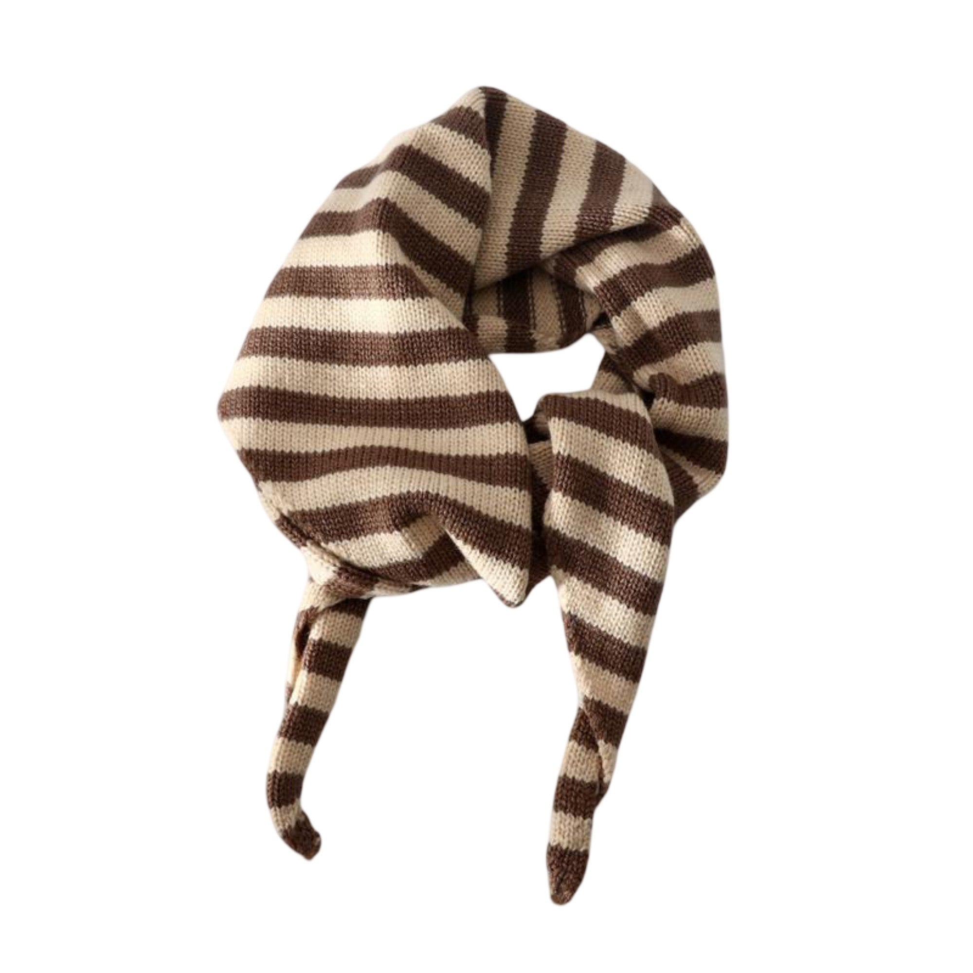 Anna-Kaci Striped Knit Scarf Lightweight Soft Stretch Fabric for Easy Styling 43.5¡Á15 Inches