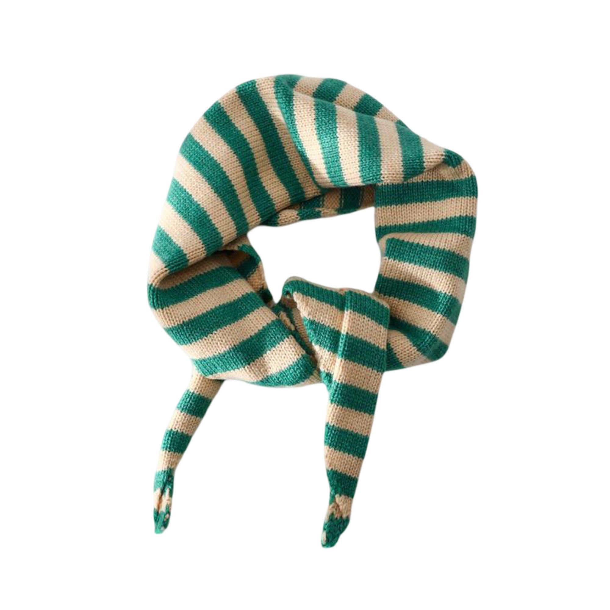 Anna-Kaci Striped Knit Scarf Lightweight Soft Stretch Fabric for Easy Styling 43.5¡Á15 Inches