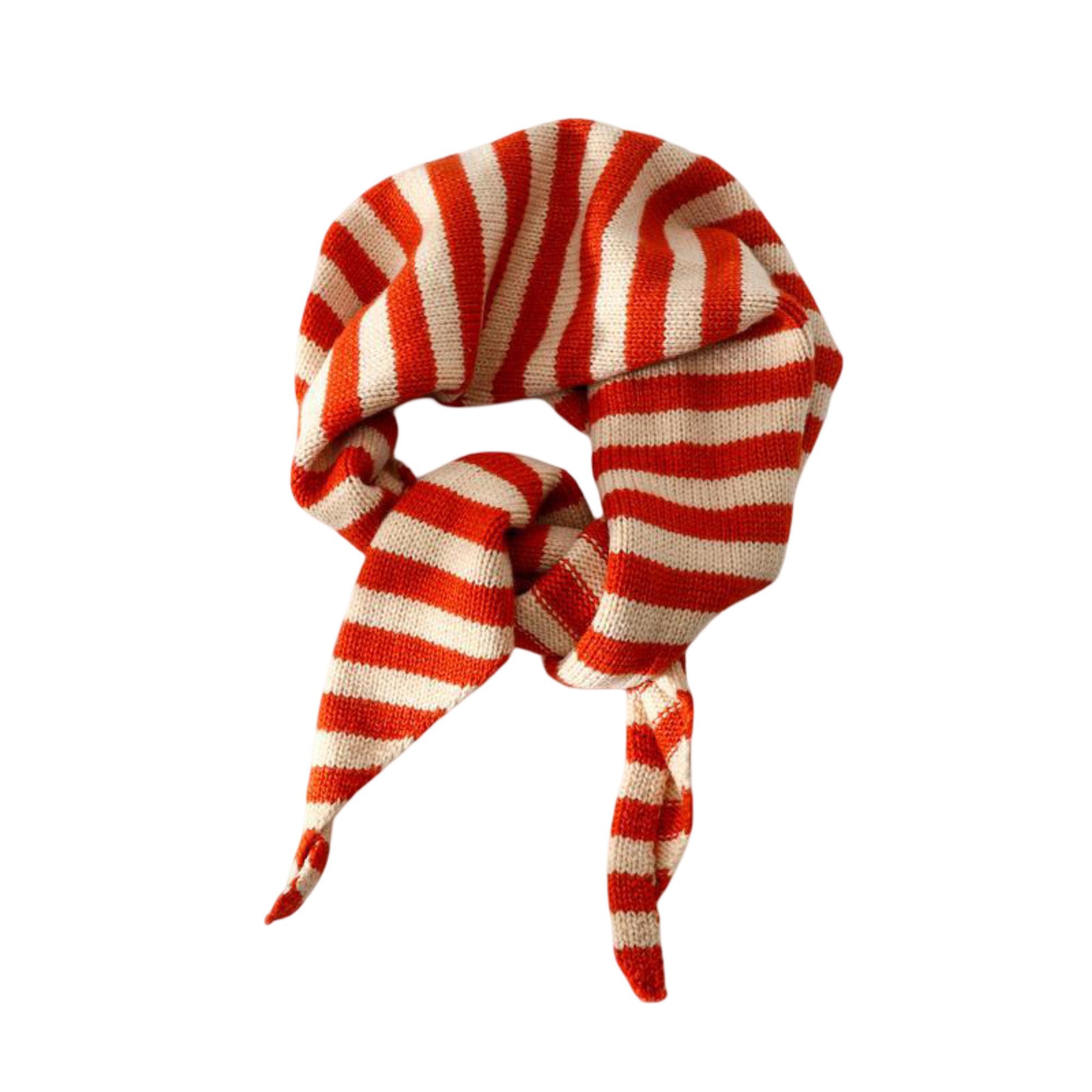 Anna-Kaci Striped Knit Scarf Lightweight Soft Stretch Fabric for Easy Styling 43.5¡Á15 Inches