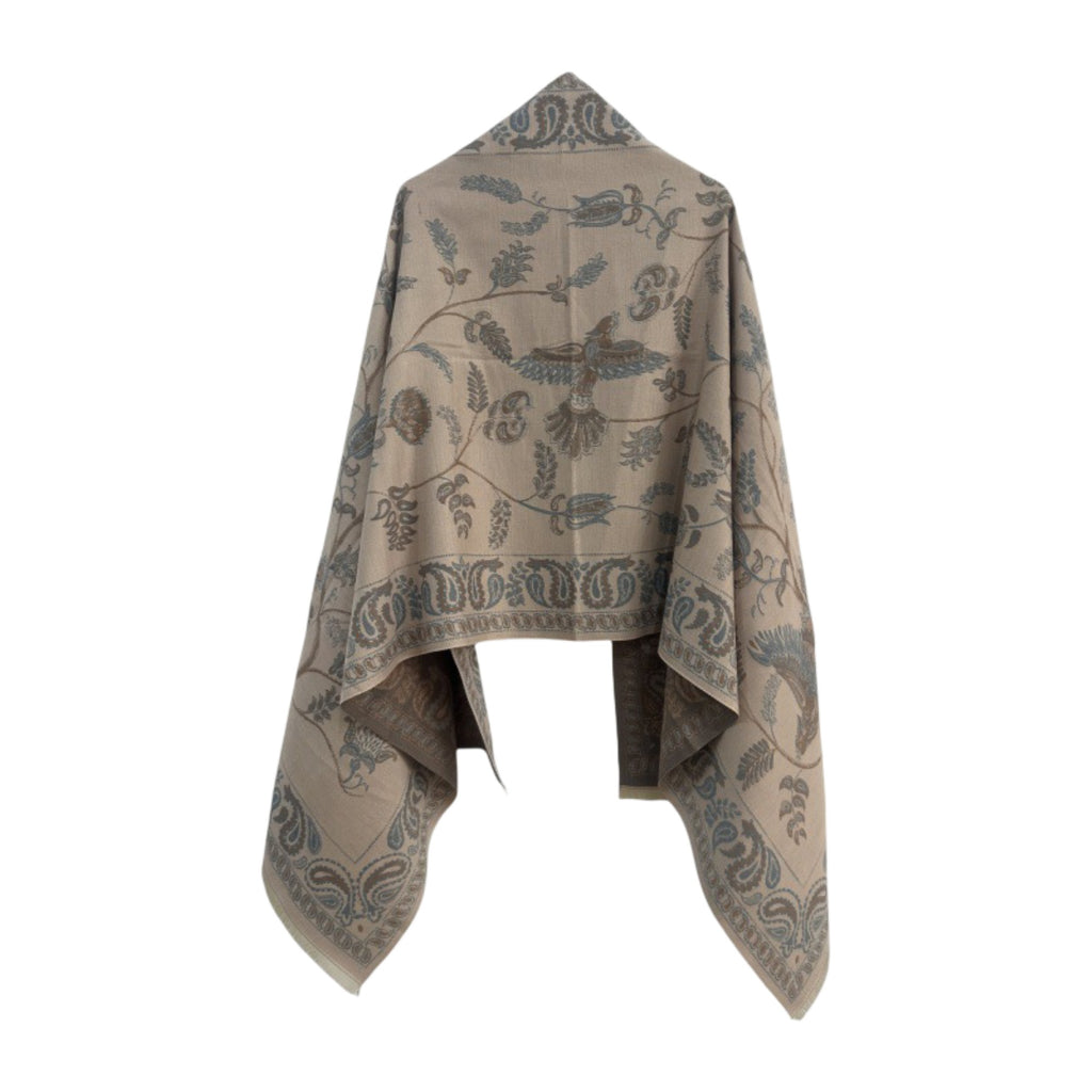 Anna-Kaci Soft Floral Bird Pattern Wrap Scarf with Elegant Border Design 74.8¡Á25.5 Inches