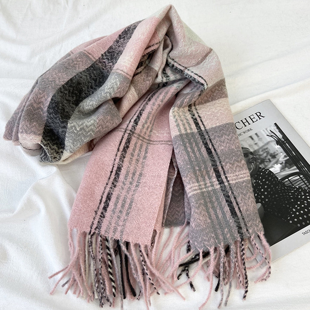 Anna-Kaci Plaid Pattern Soft Woven Winter Scarf with Cozy Texture 71¡Á24.8 Inches