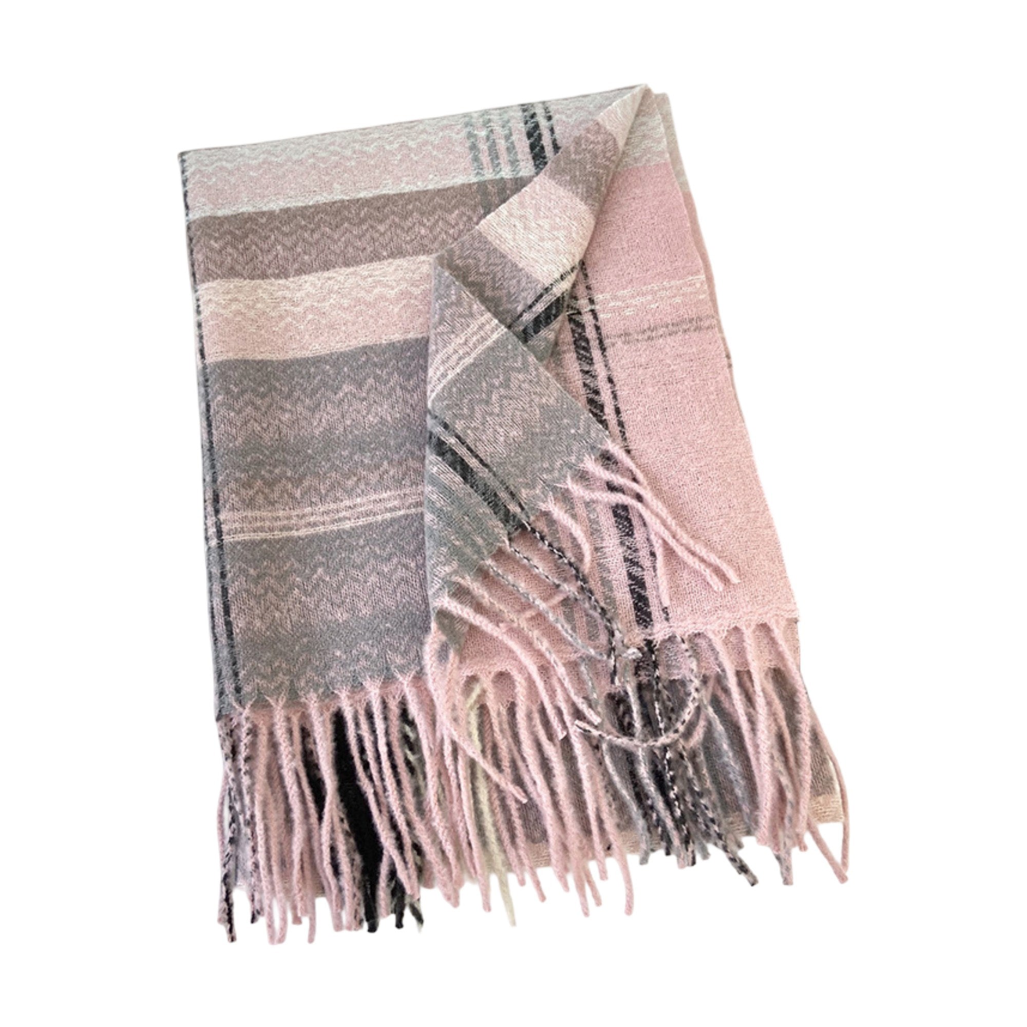 Anna-Kaci Plaid Pattern Soft Woven Winter Scarf with Cozy Texture 71¡Á24.8 Inches