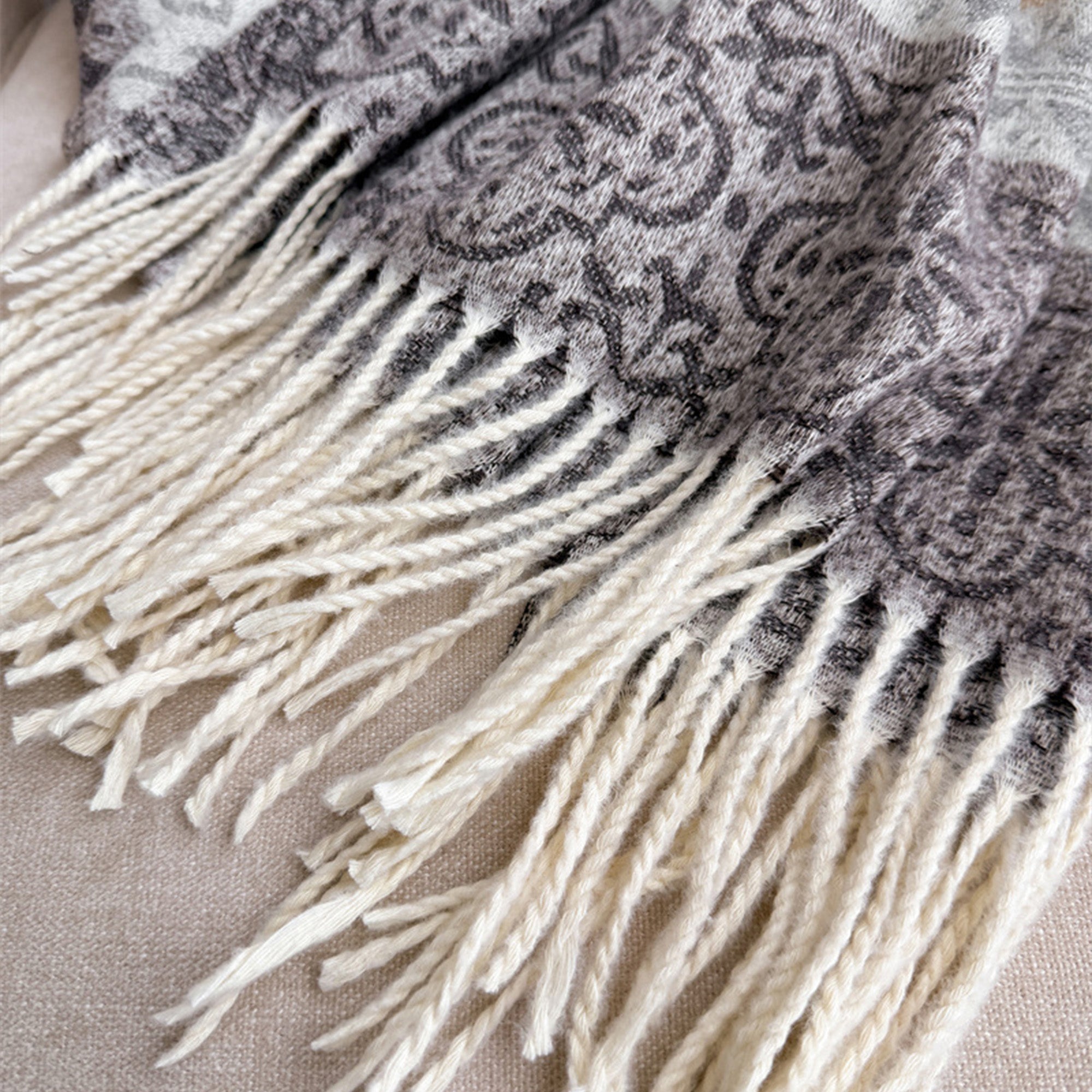 Anna-Kaci Soft Geometric Pattern Winter Scarf with Warm Cozy Knit Texture 78.5¡Á26 Inches