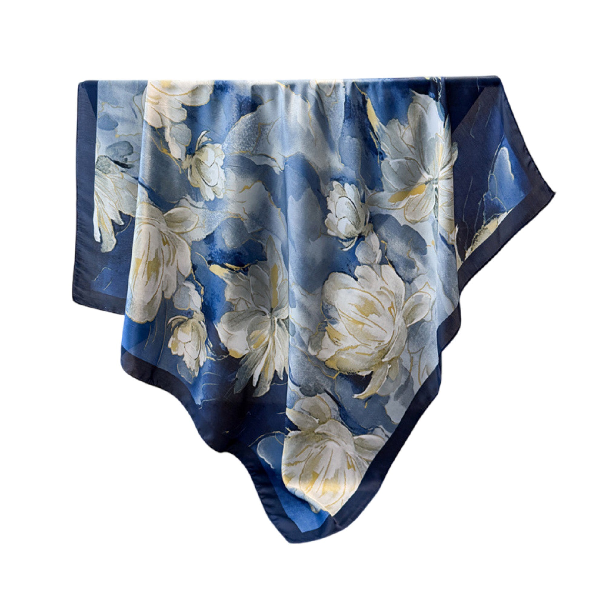 Anna-Kaci Women's Floral Print Satin Scarf Lightweight Square Wrap 35.4¡Á35.4 Inches