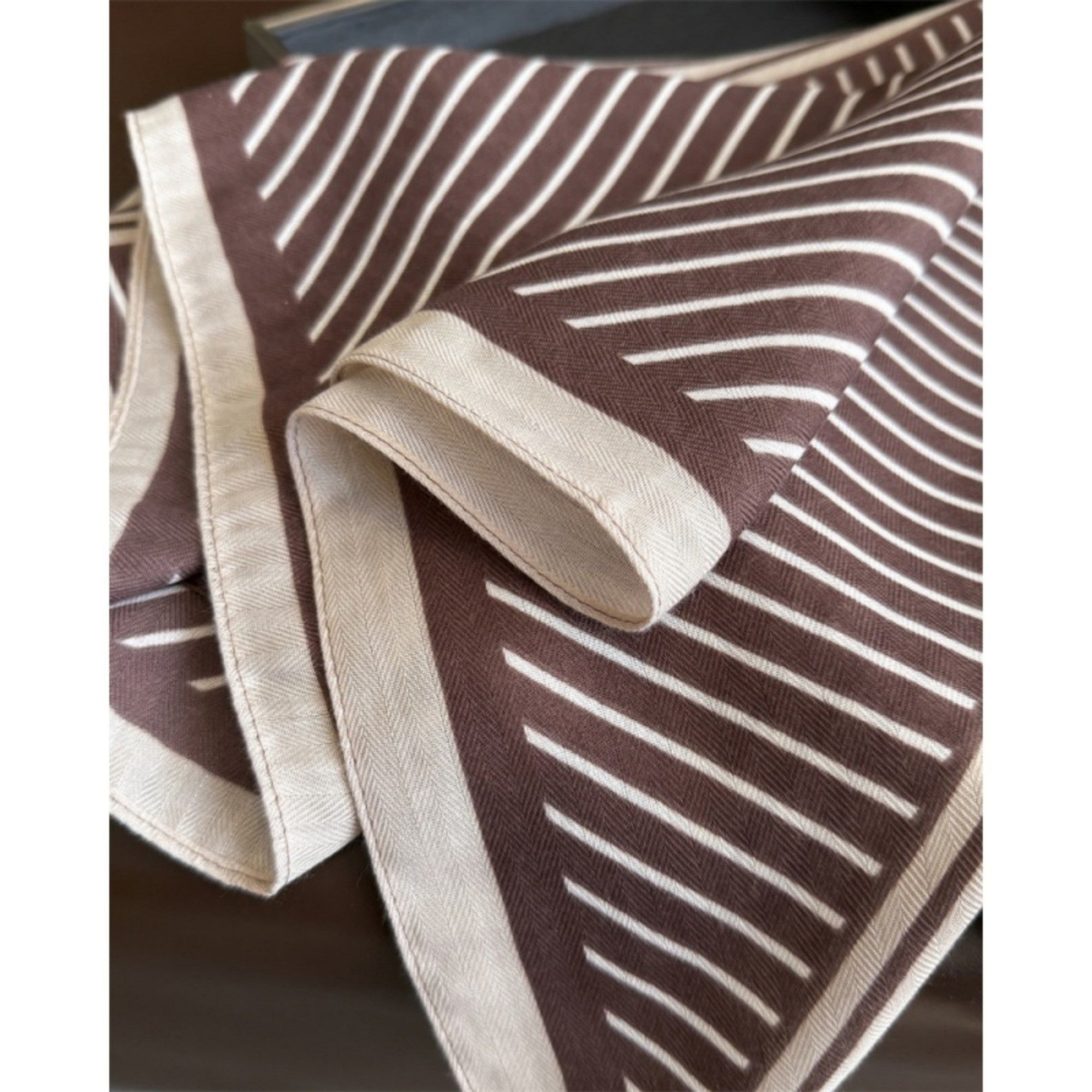 Anna-Kaci Women's Striped Satin Square Scarf with Two-Panel Design and Smooth Lightweight Finish 26.7x26.7in