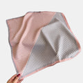 Anna-Kaci Women's Striped Satin Square Scarf with Two-Panel Design and Smooth Lightweight Finish 26.7x26.7in