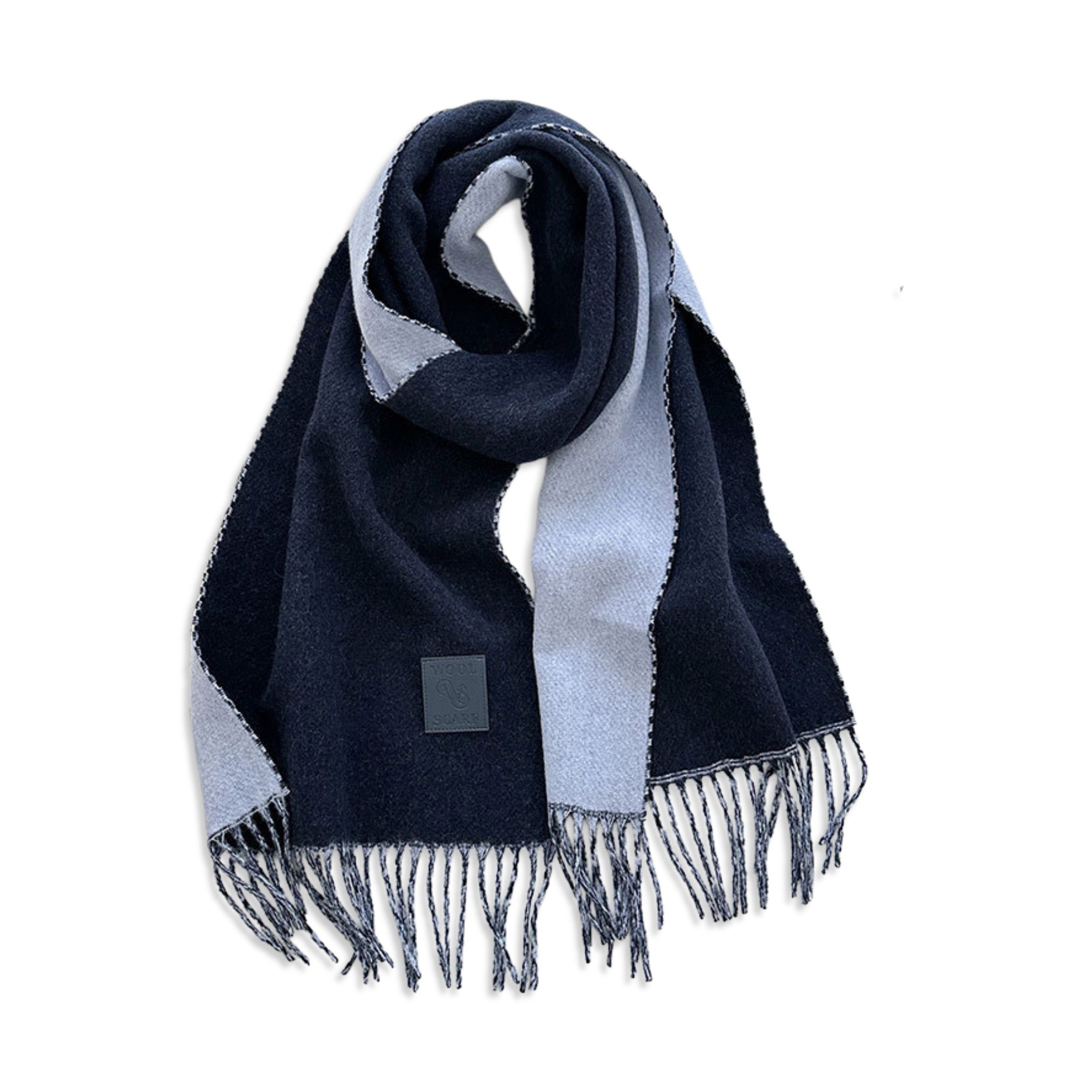 Anna-Kaci Womens Reversible Two Tone Warm Scarf with Fringe Trim