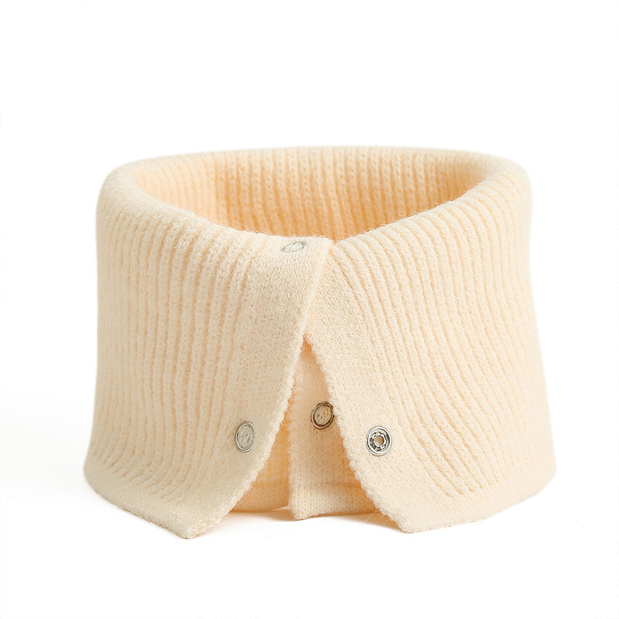 Anna-Kaci Solid Knit Button Neck Warmer Soft Stretch Winter Collar Scarf