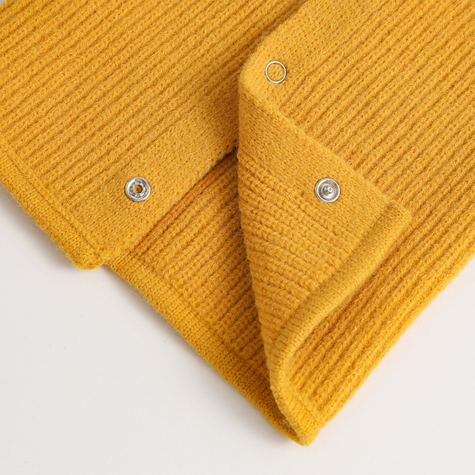 Anna-Kaci Solid Knit Button Neck Warmer Soft Stretch Winter Collar Scarf