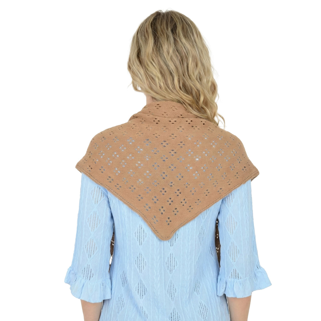 Anna-Kaci Womens Knitted Wool Triangle Scarf Soft Lightweight Layering Shawl 17.5¡Á51 Inches