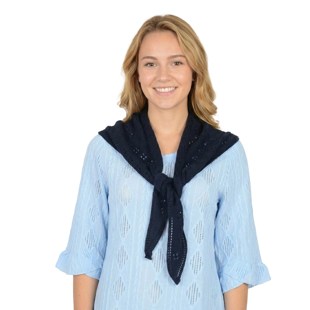 Anna-Kaci Womens Knitted Wool Triangle Scarf Soft Lightweight Layering Shawl 17.5¡Á51 Inches