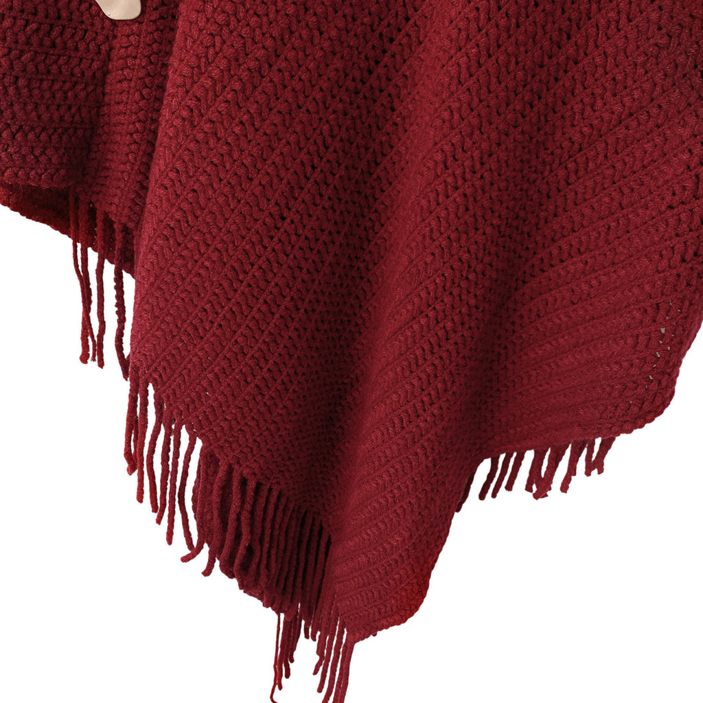 Anna-Kaci Womens Solid Knit Scarf Shawl Wrap with Fringe Hem