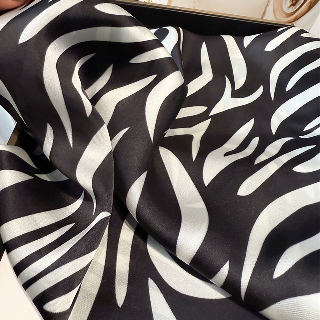 Anna-Kaci Womens Zebra Print Square Scarf Soft Fashion Accessory 27.5¡Á27.5inches