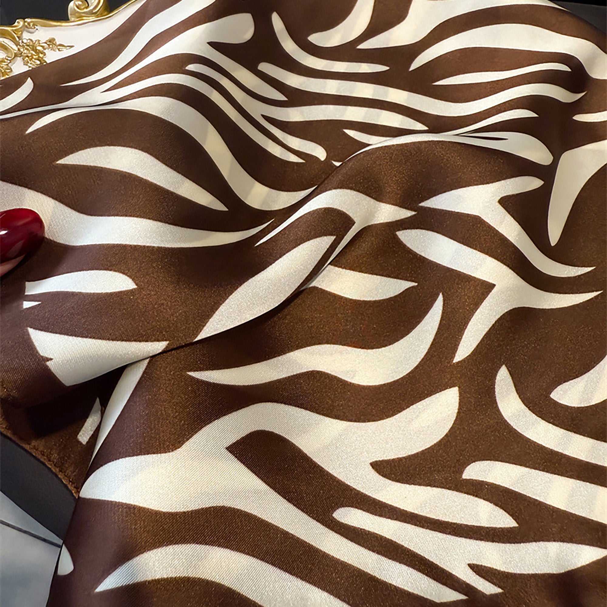 Anna-Kaci Womens Zebra Print Square Scarf Soft Fashion Accessory 27.5¡Á27.5inches