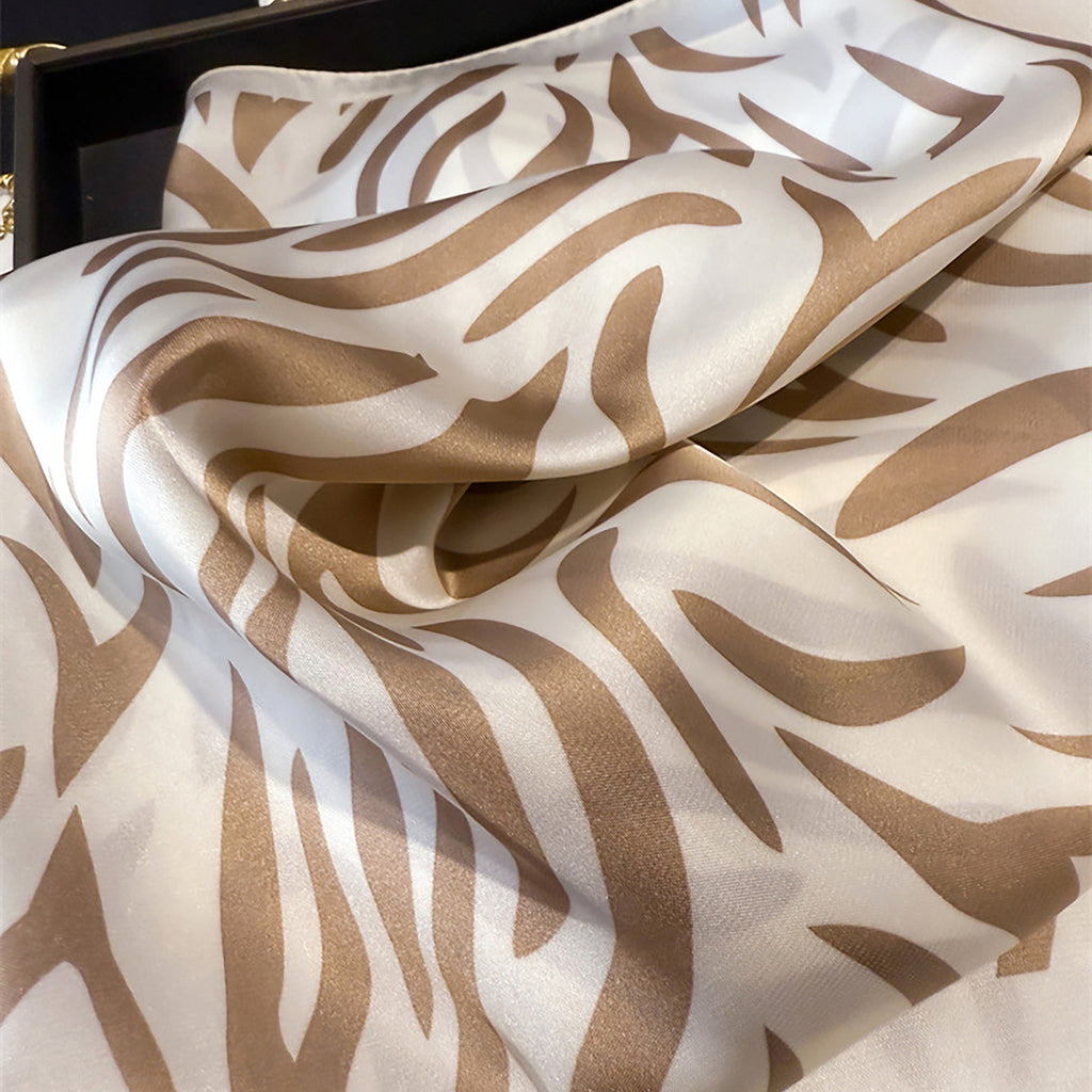 Anna-Kaci Womens Zebra Print Square Scarf Soft Fashion Accessory 27.5¡Á27.5inches