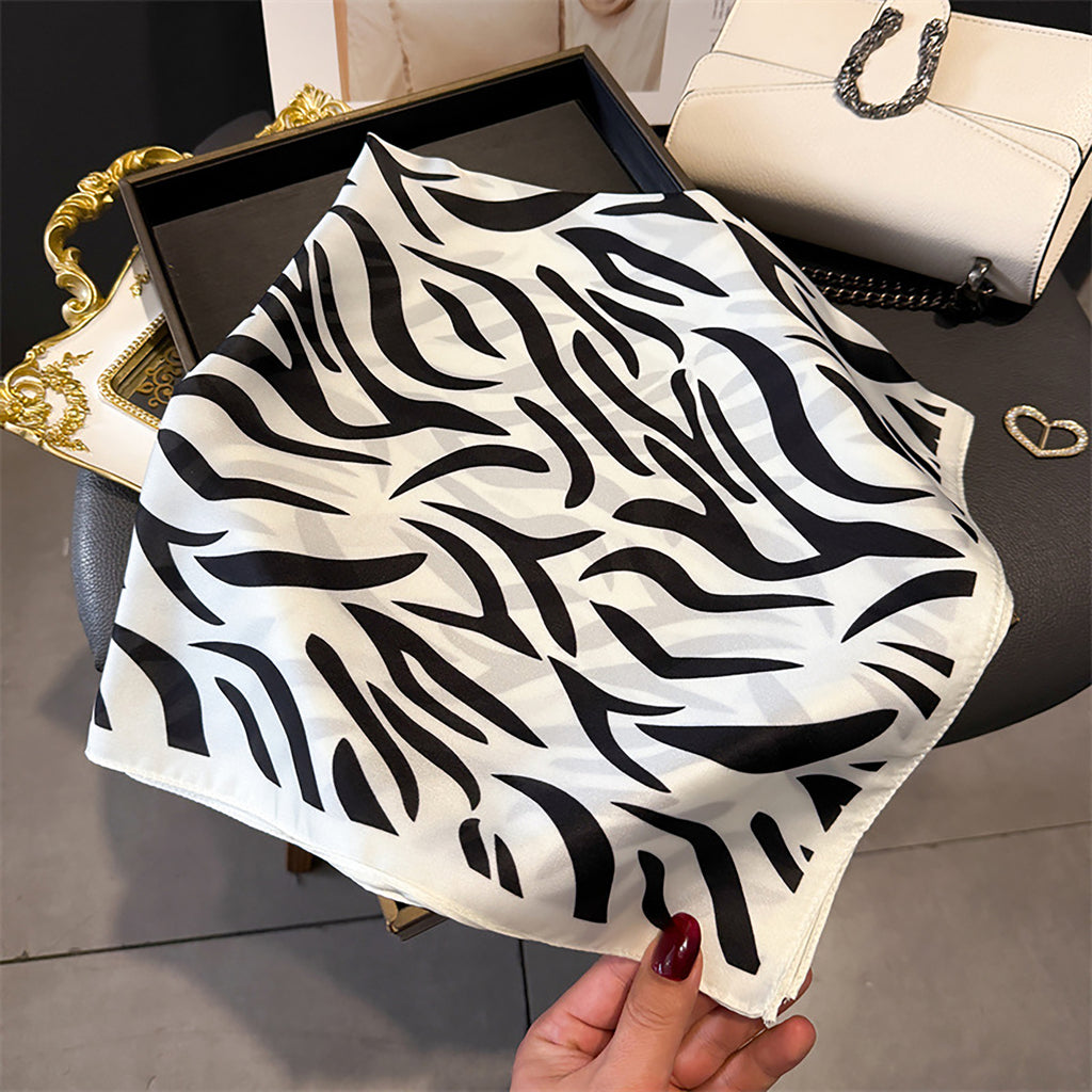 Anna-Kaci Womens Zebra Print Square Scarf Soft Fashion Accessory 27.5¡Á27.5inches
