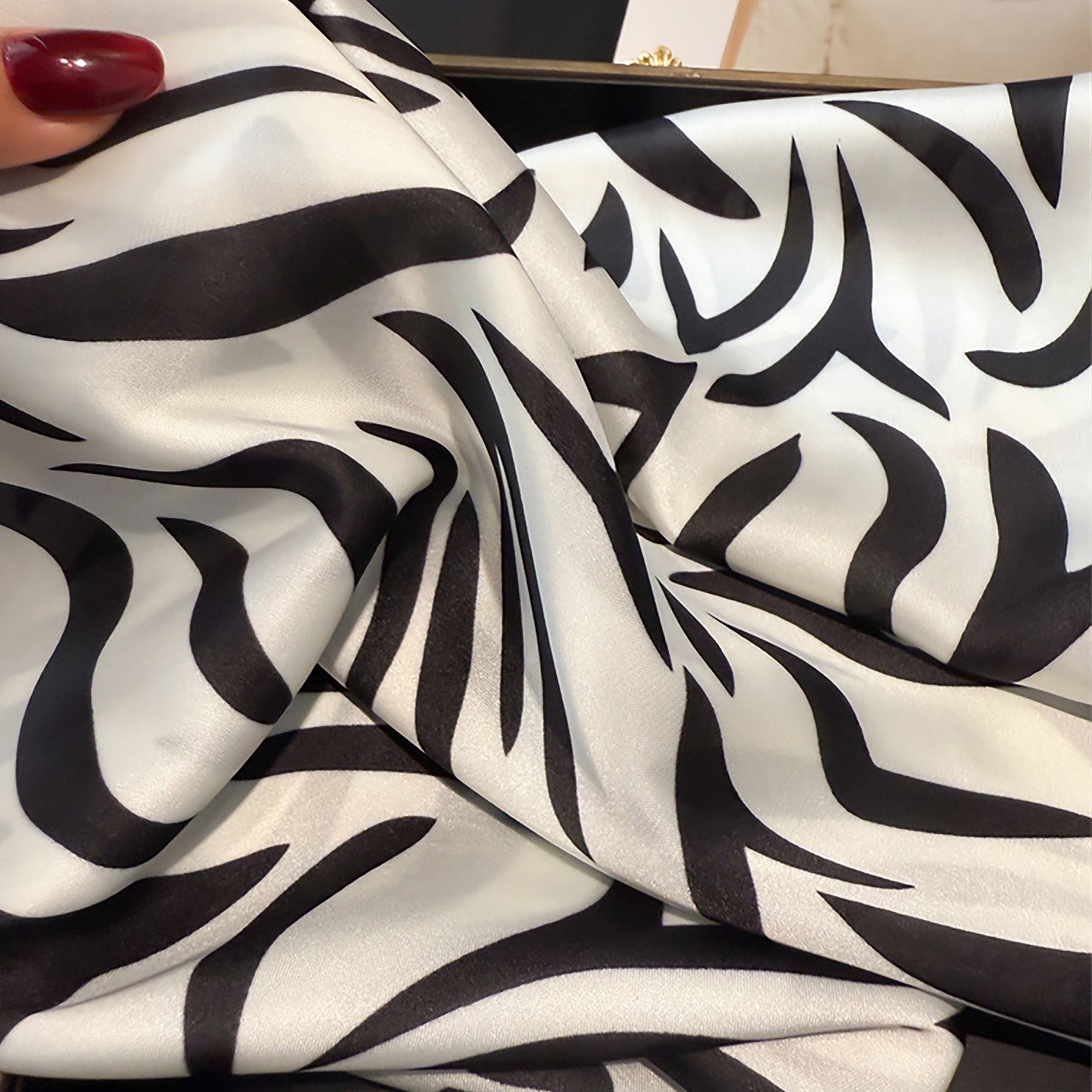 Anna-Kaci Womens Zebra Print Square Scarf Soft Fashion Accessory 27.5¡Á27.5inches