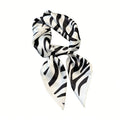 Anna-Kaci Womens Zebra Print Square Scarf Soft Fashion Accessory 27.5¡Á27.5inches