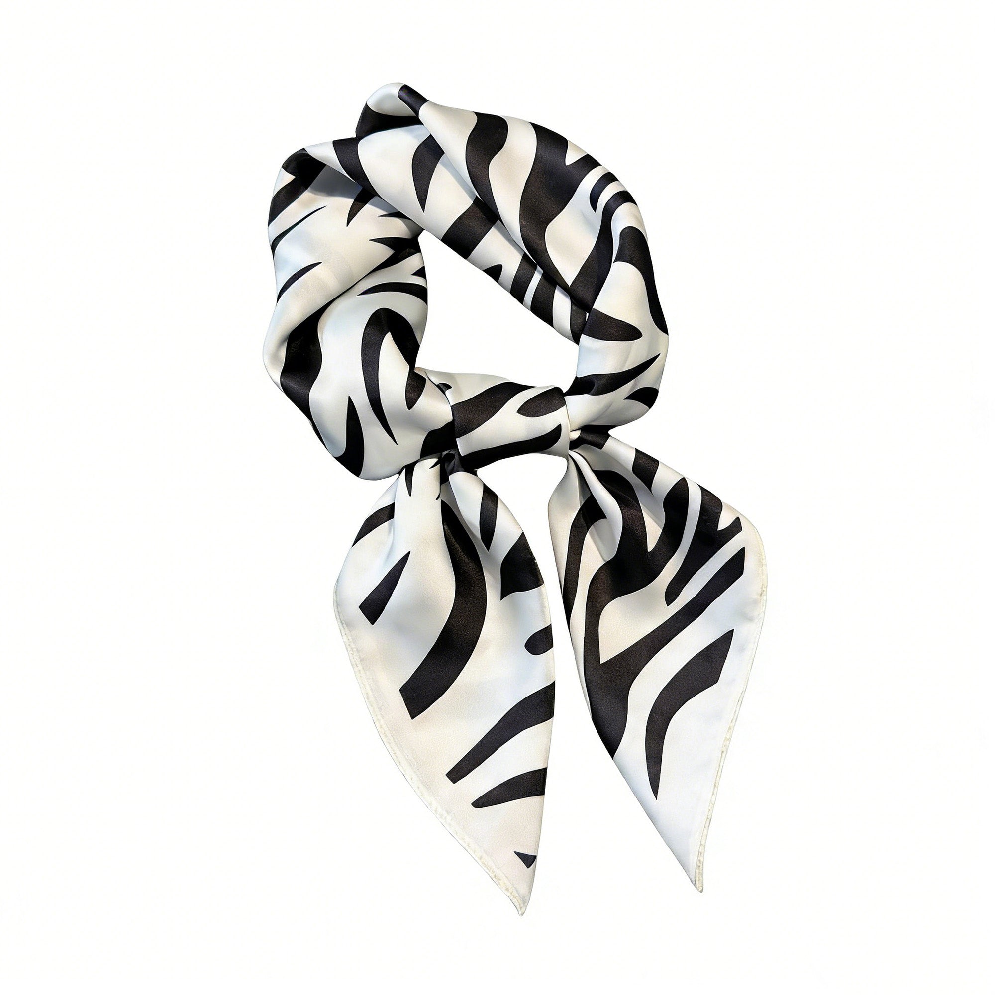 Anna-Kaci Womens Zebra Print Square Scarf Soft Fashion Accessory 27.5¡Á27.5inches