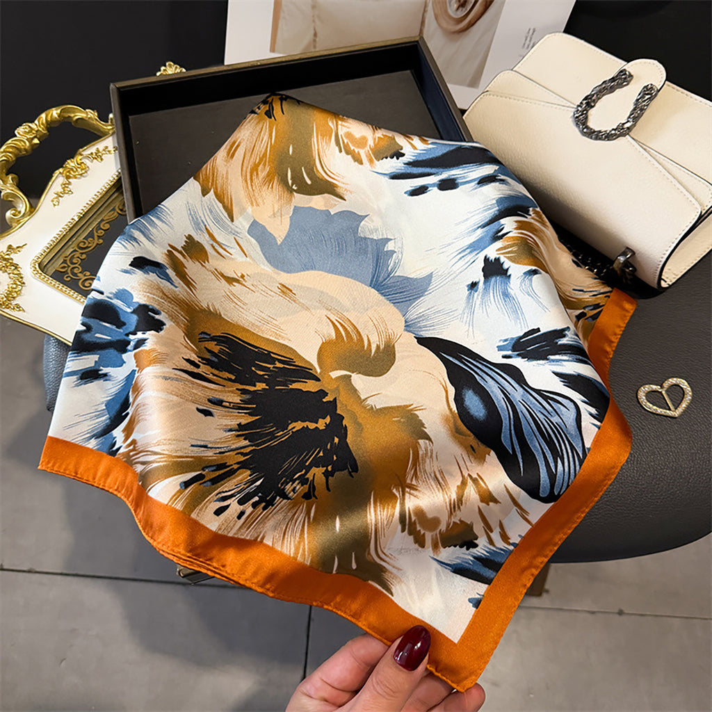 Anna-Kaci Womens Square Scarf with Abstract Floral Print 27.5¡Á27.5inches
