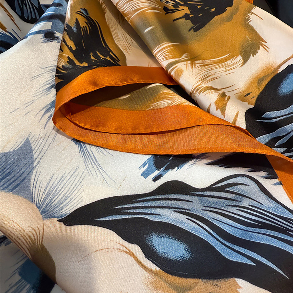 Anna-Kaci Womens Square Scarf with Abstract Floral Print 27.5¡Á27.5inches