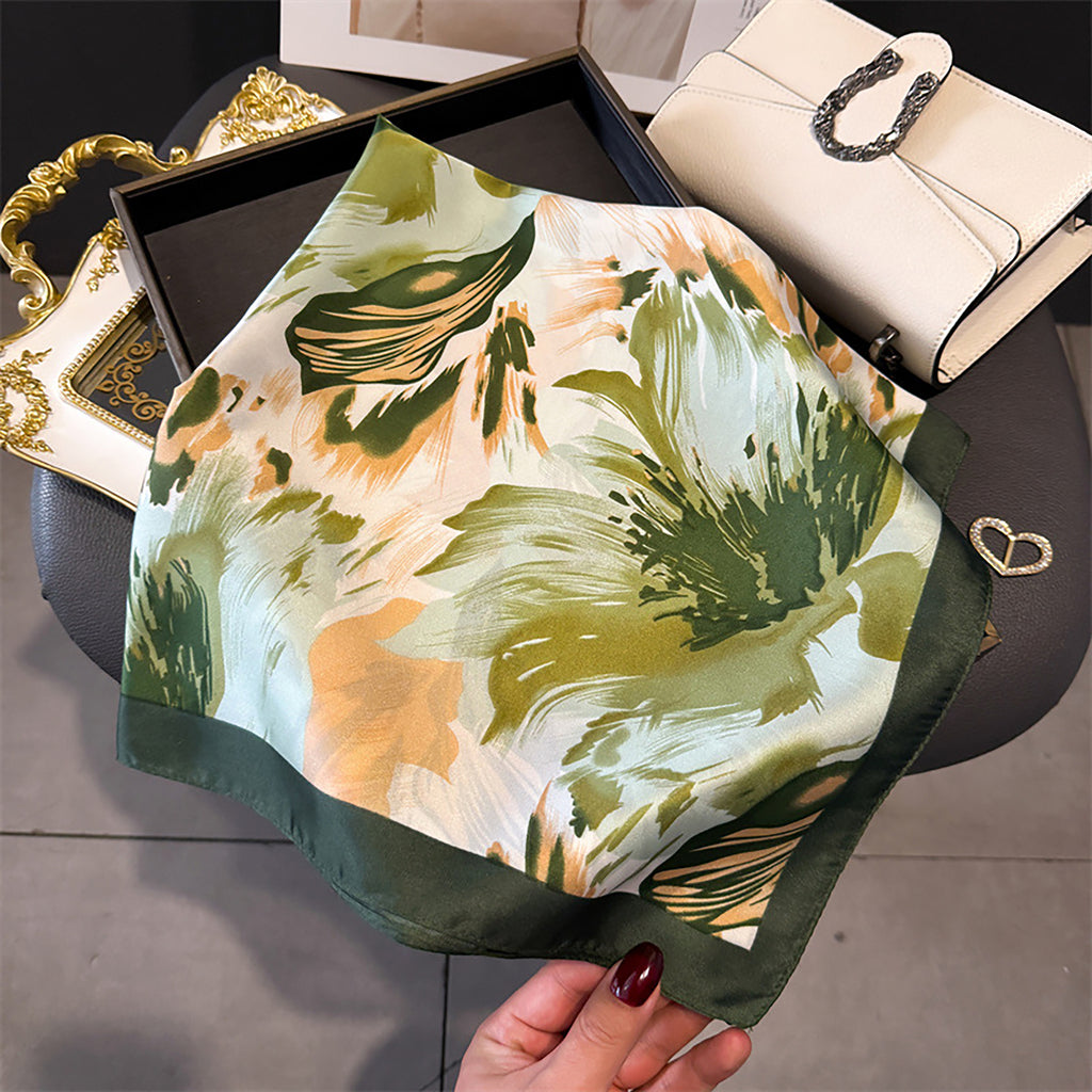 Anna-Kaci Womens Square Scarf with Abstract Floral Print 27.5¡Á27.5inches
