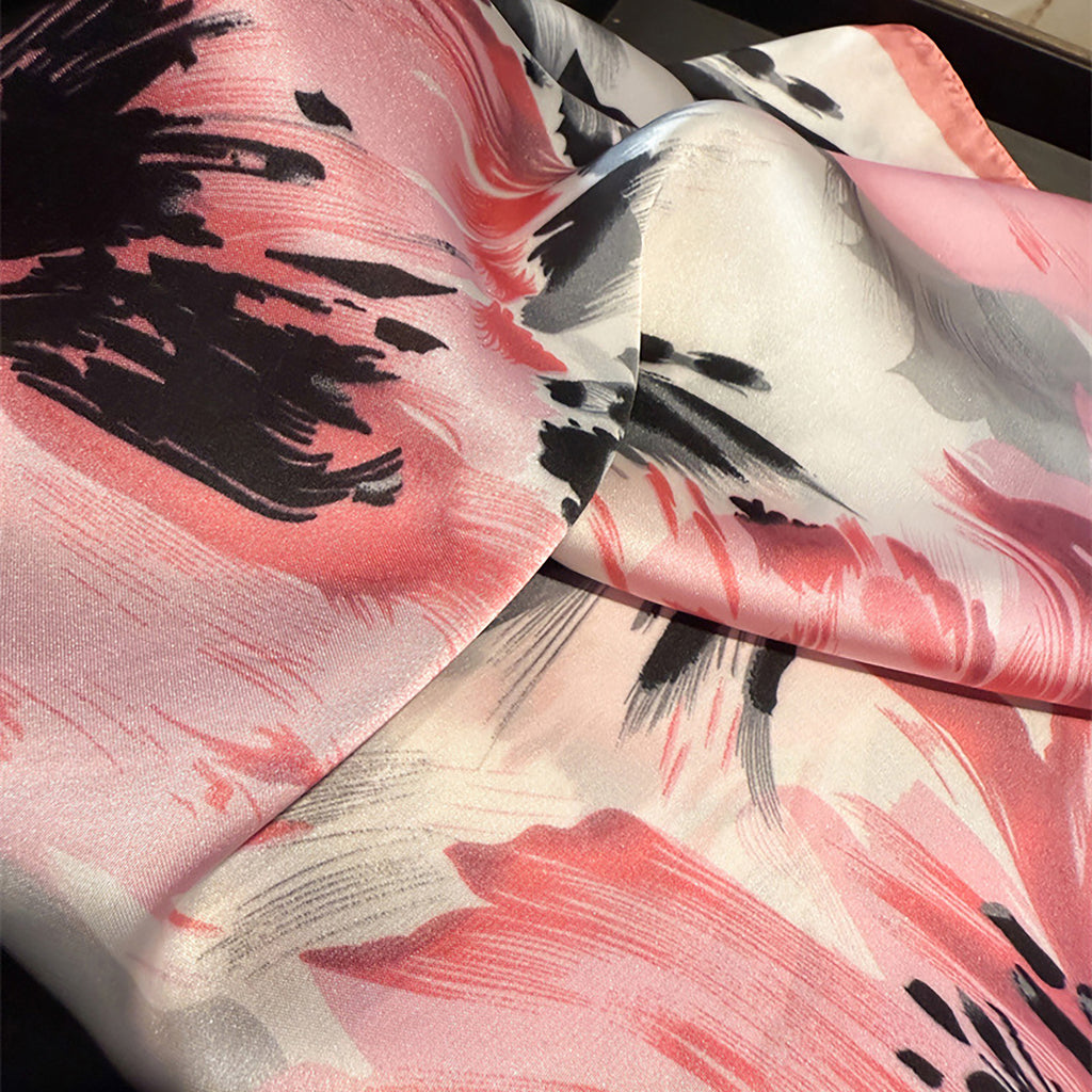 Anna-Kaci Womens Square Scarf with Abstract Floral Print 27.5¡Á27.5inches