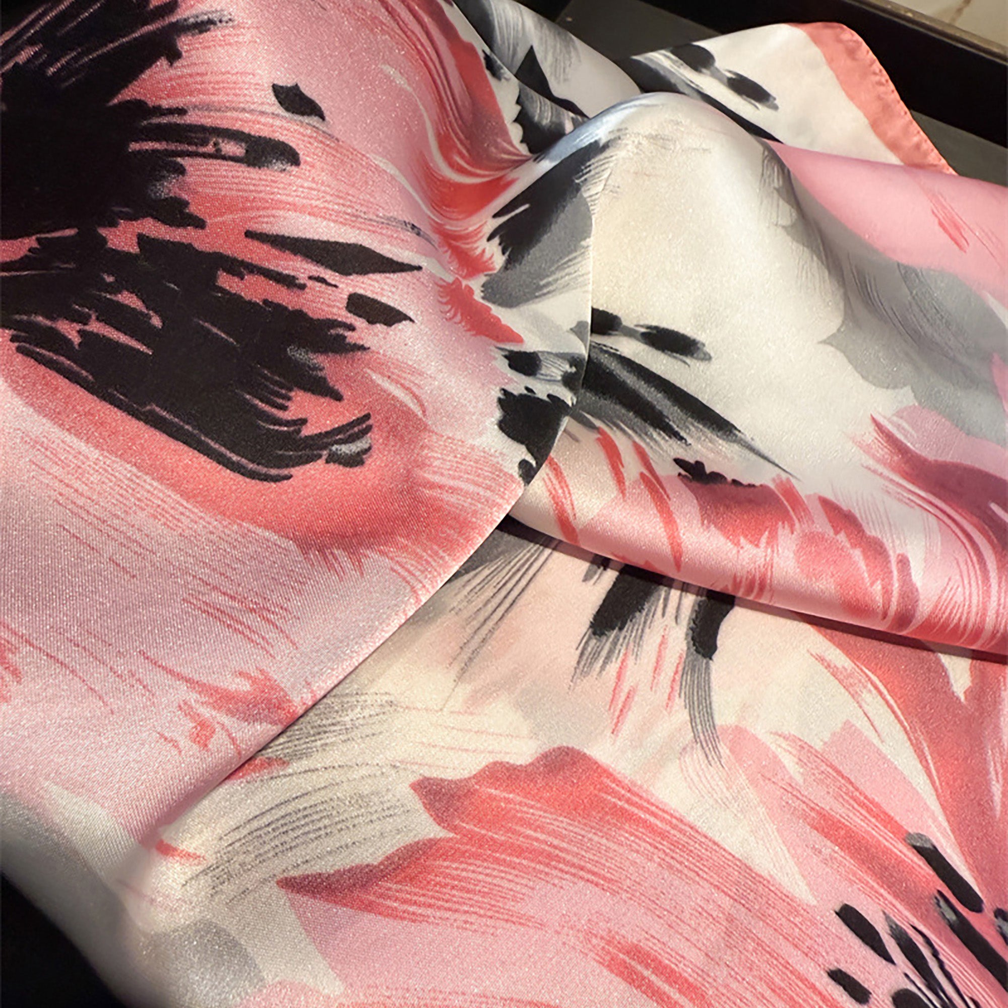 Anna-Kaci Womens Square Scarf with Abstract Floral Print 27.5¡Á27.5inches
