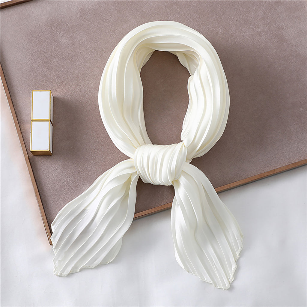 Anna-Kaci Womens Pleated Satin Scarf Soft Elegant Accessory 26.8¡Á21.6inches