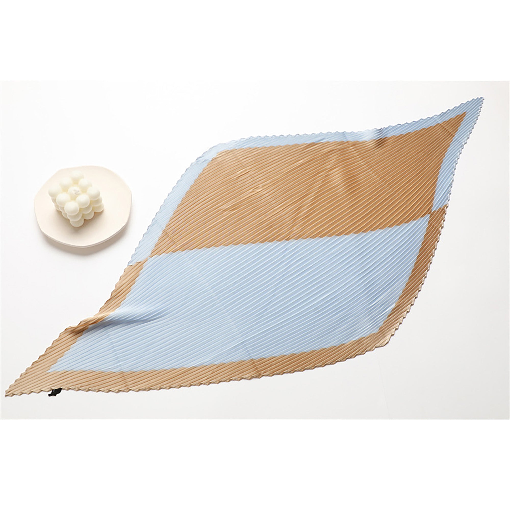 Anna-Kaci Womens Pleated Satin Scarf Soft Square Fashion Accessory 26.8¡Á21.6inches