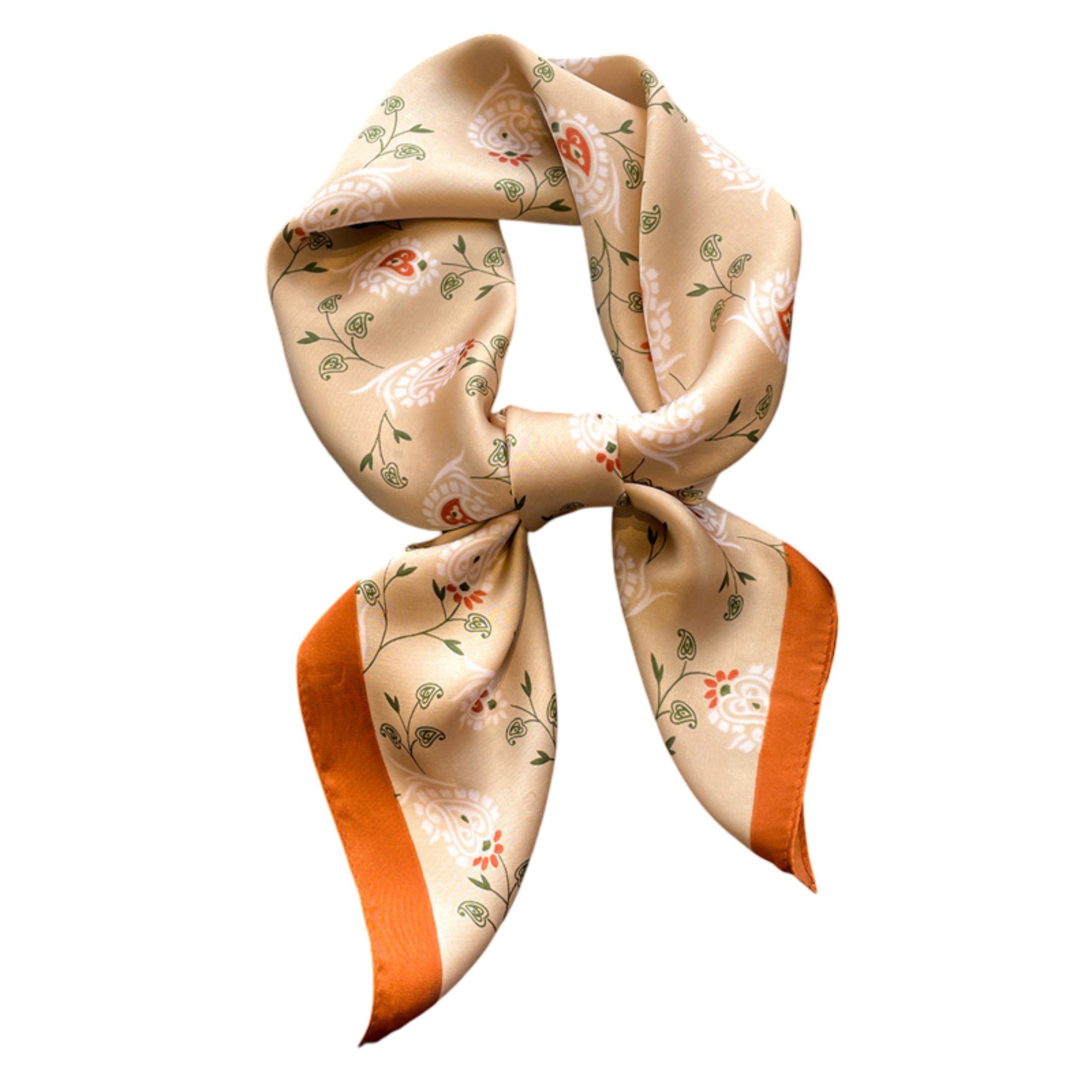 Anna-Kaci Womens Satin Square Scarf with Vintage Floral Print 27.5¡Á27.5inches
