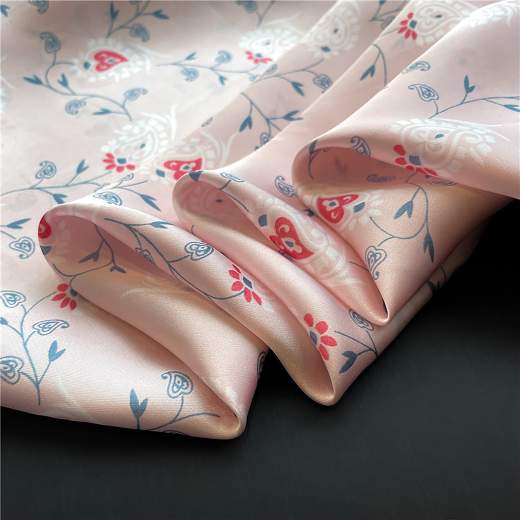 Anna-Kaci Womens Satin Square Scarf with Vintage Floral Print 27.5¡Á27.5inches