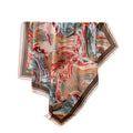 Anna-Kaci Womens Satin Square Scarf with Abstract Marble Print 35.4¡Á35.4inches