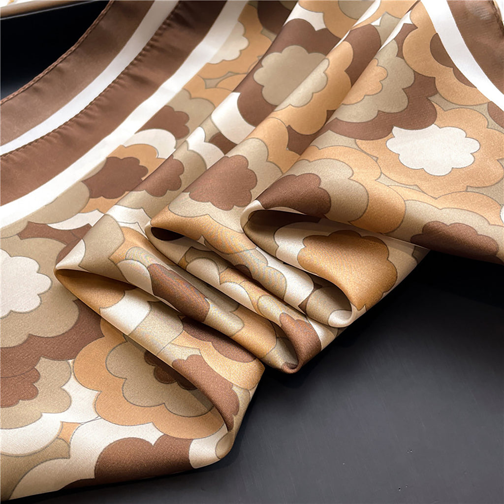 Anna-Kaci Womens Satin Square Scarf Floral Pattern Neck Bag Accessory 27.5¡Á27.5inches