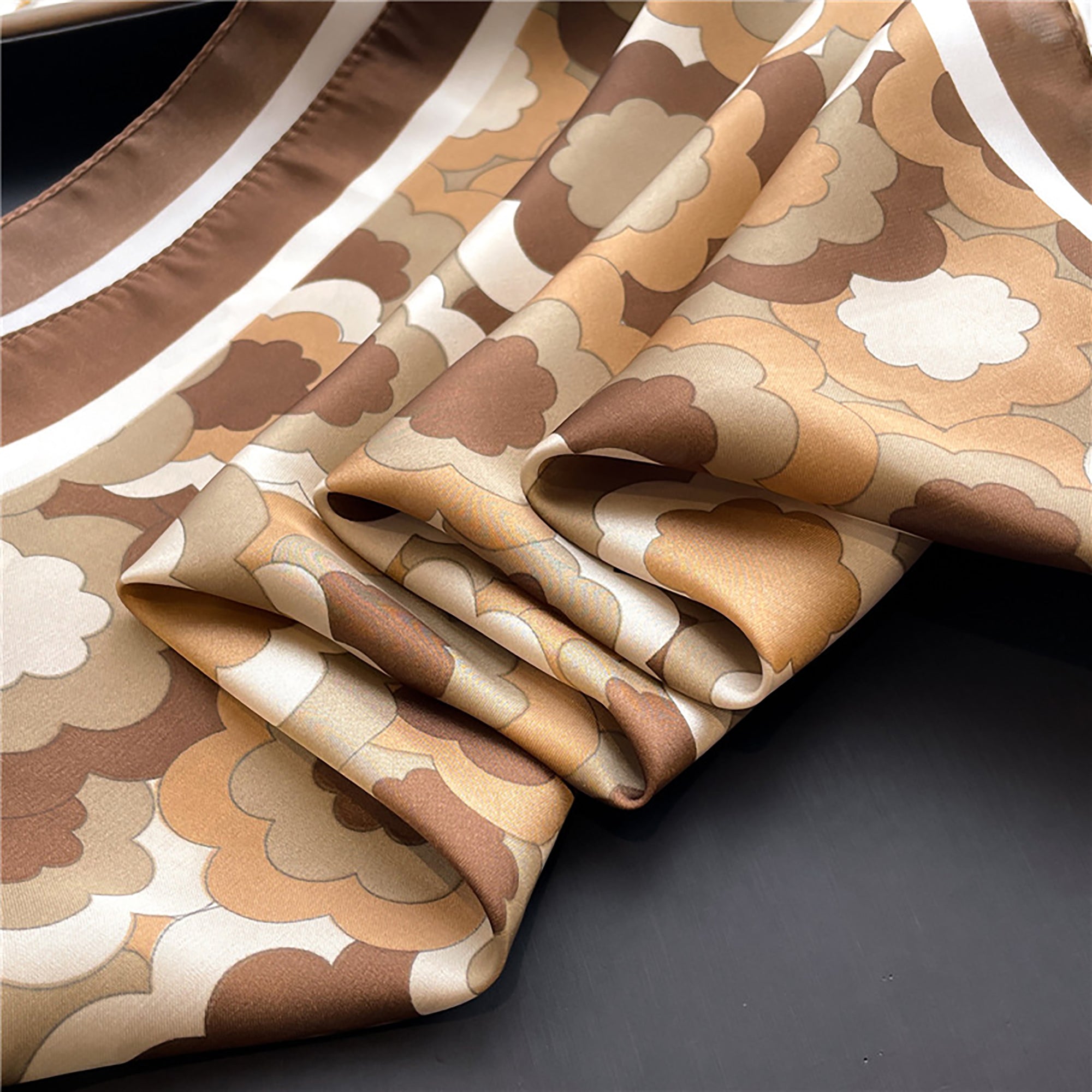 Anna-Kaci Womens Satin Square Scarf Floral Pattern Neck Bag Accessory 27.5¡Á27.5inches